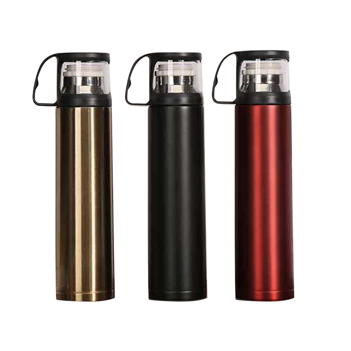 Stainless Steel Thermal Flask with Cup Lid (500ml)